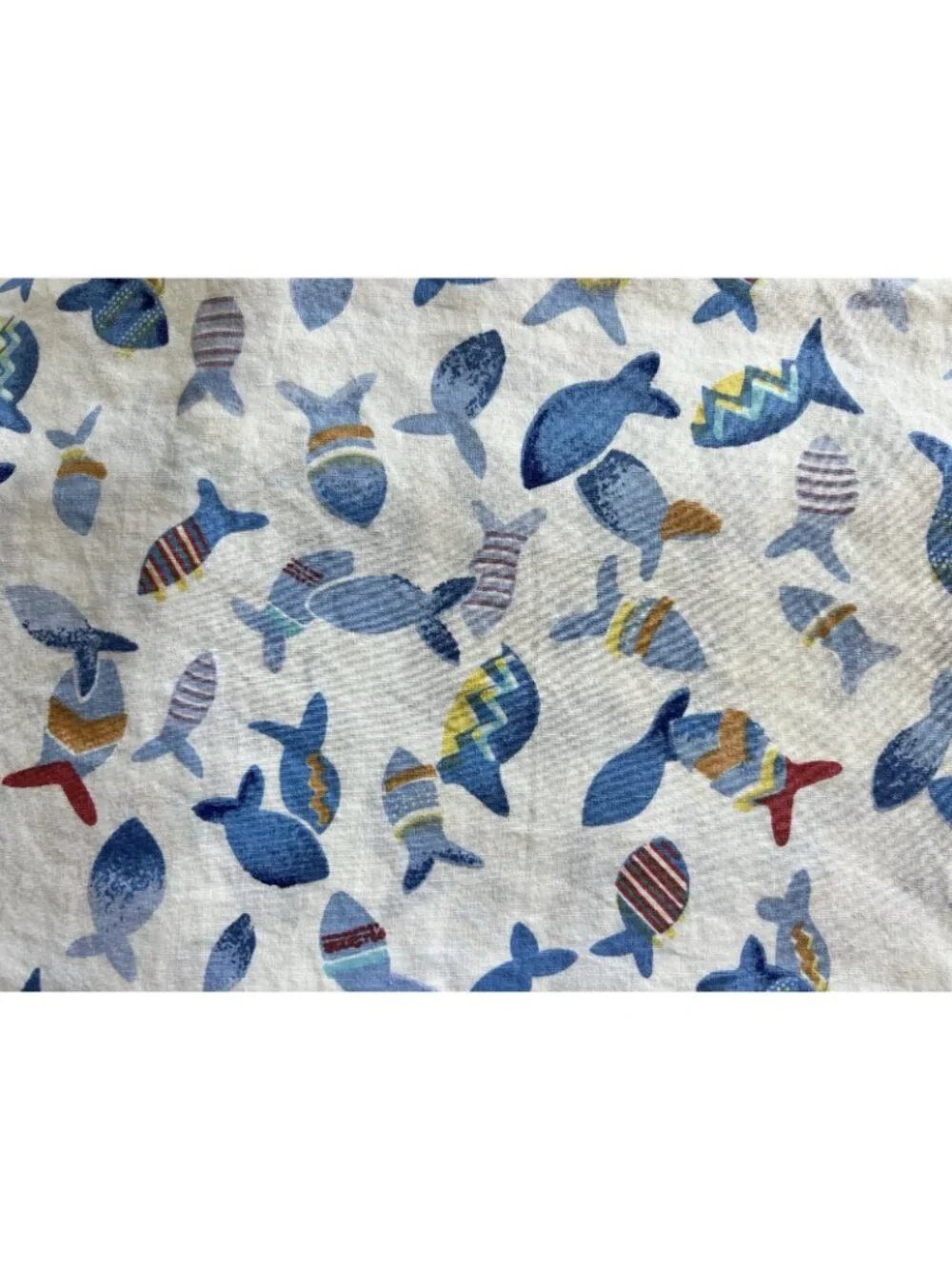 SHERIDAN AUSTRALIA TWIN Flat Sheet Fish 100% Cotton Blue Nautical Ocean Kids
